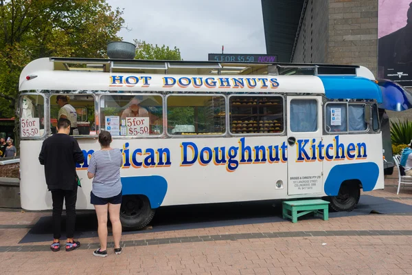 Food truck selling doughnuts in Melbourne street