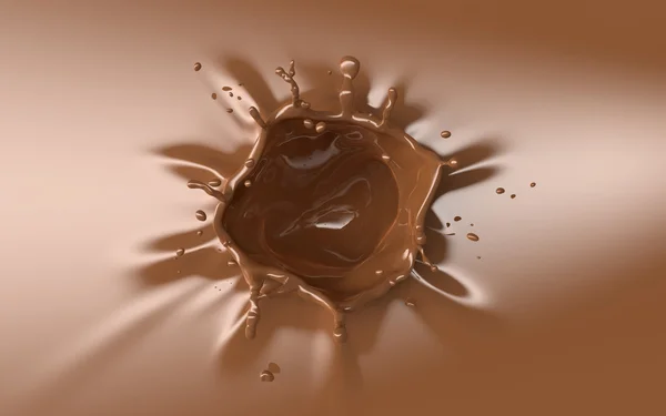 Brown chocolate splash with a crown