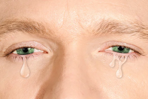 Crying green eyes