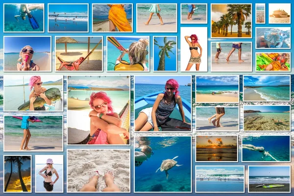 Sea holidays collage