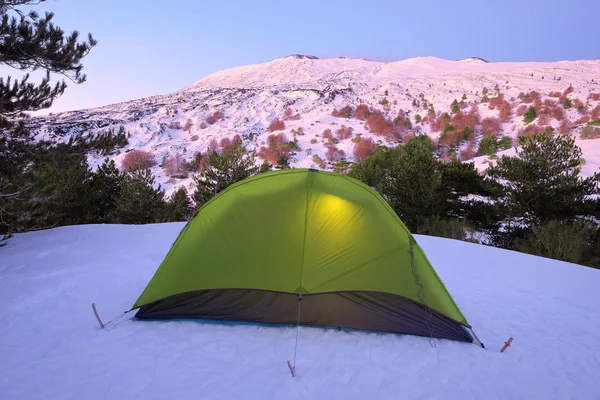 Green Tent In Winter Camp, Sicily