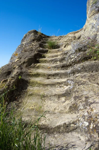 Steps carved in rock to reach the sky (stairway to Heaven