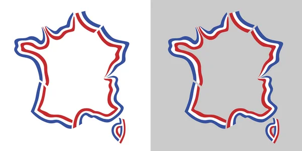 France map, french flag