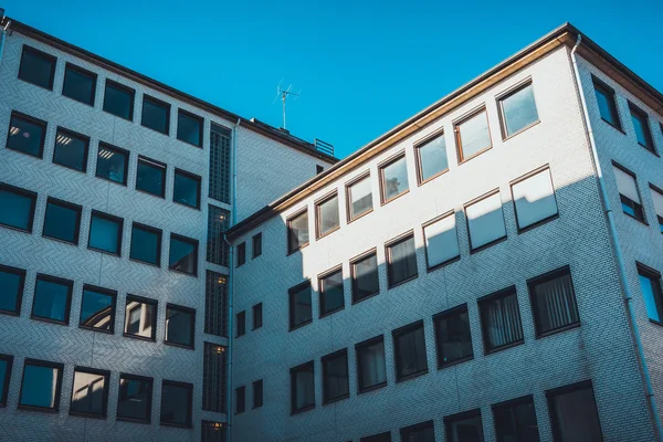 Commercial building with square windows