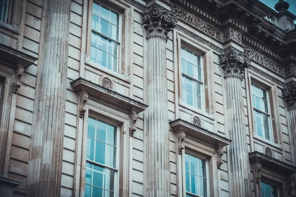 Close up classical architecture around windows