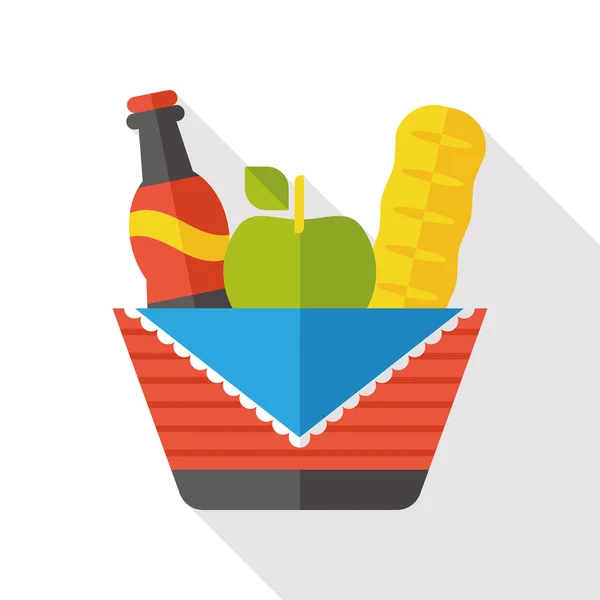 Champagne drink and food flat icon