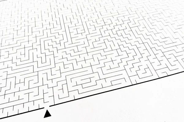 Labyrinth as problem solving (textured with rough paper)