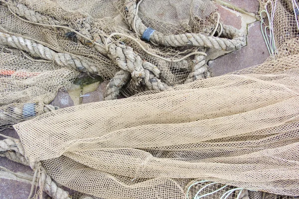 Used fishing net with floaters