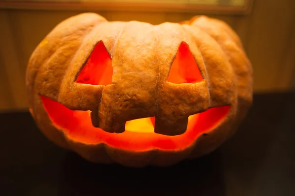 Halloween pumpkin with scary face