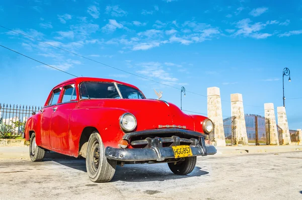 Classic American red car