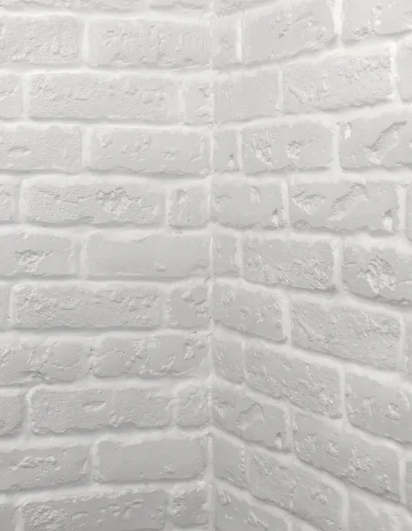 White background brick wall, corner, texture