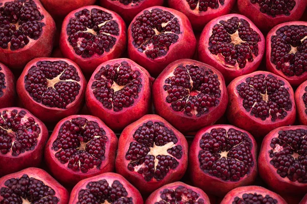 Cut pomegranates on streets of Istanbul