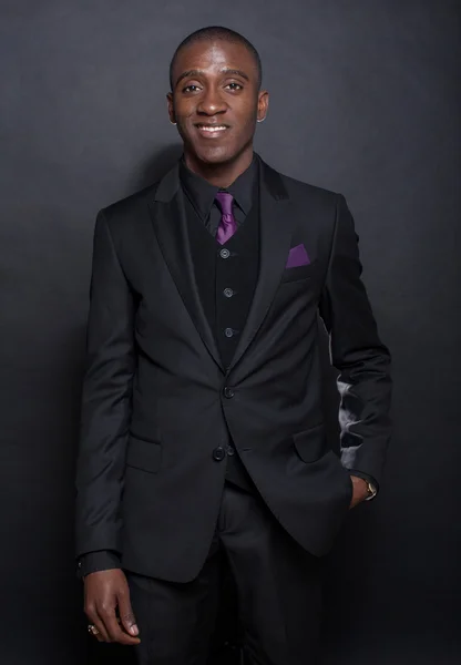 Young black business man wearing a suite and tie