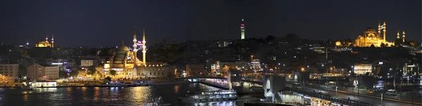 Views of the Galata Bridge.  A view of the Golden Horn. Evening Istanbul. Turkey. 2015 - Stock Image