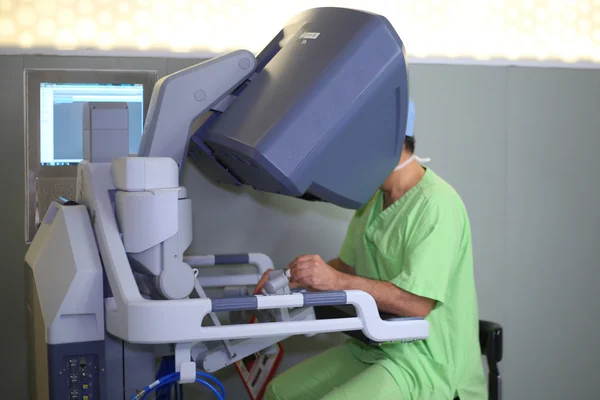 Robotic Surgery. Medical robot. Medical operation involving robot - Stock Image