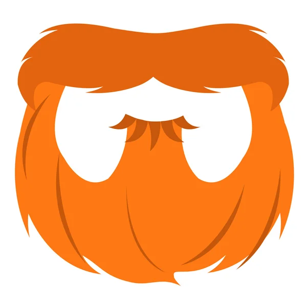 Red beard and mustache in a cartoon style.