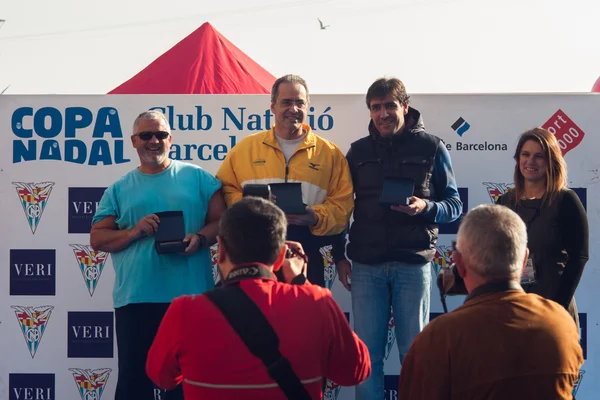 CHRISTMAS DAY HARBOUR SWIM 2015, BARCELONA, Port Vell - 25th December -award ceremony of winners