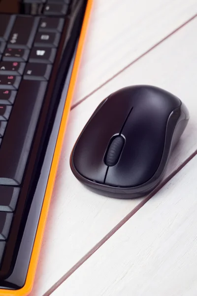 The keyboard and a mouse on