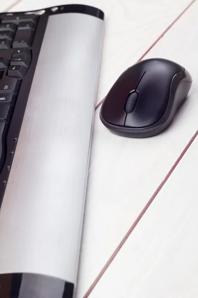 The keyboard and a mouse on