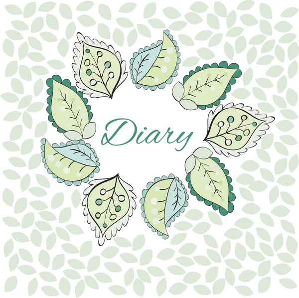 Pale cover with doodle leafs