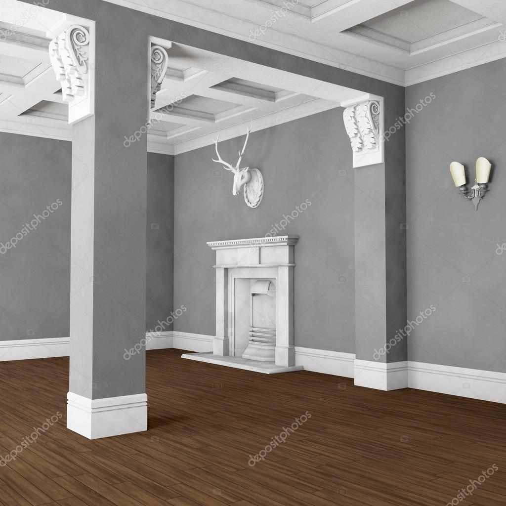 Classcic vuota camera con camino — foto stock © iegor.s #91295200