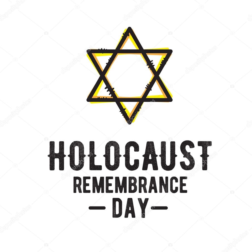 Holocaust remembrance day. Vector card. Jewish culture. — Stock Vector