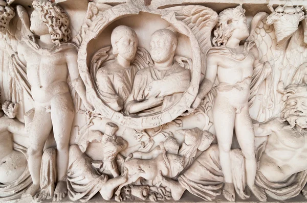 High relief in marble, tomb