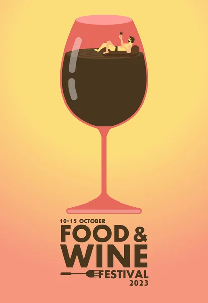 Food and Wine festival poster ,Relax concept