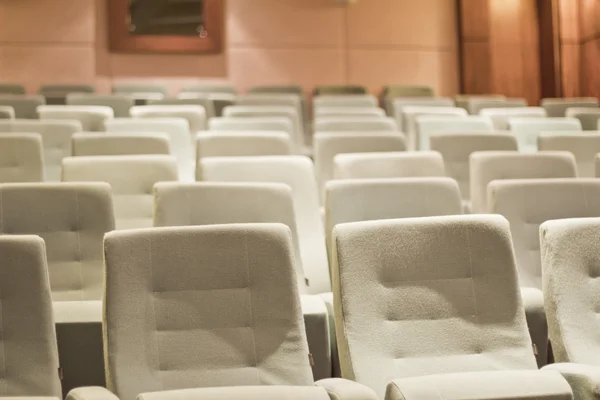 Grey empty cinema chairs in a cinema, watch movie