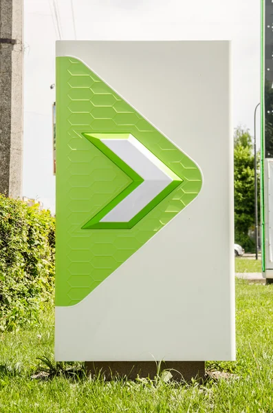 Blank Sign with green arrow