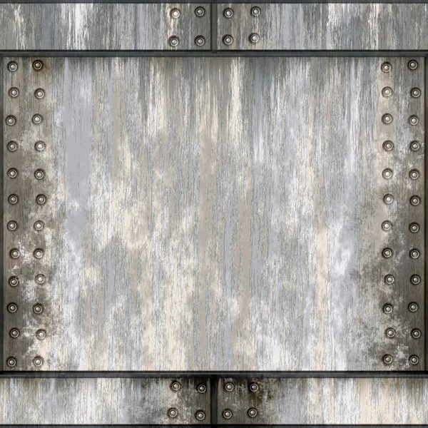 Rusty metal plate. Seamless texture. Steampunk background.
