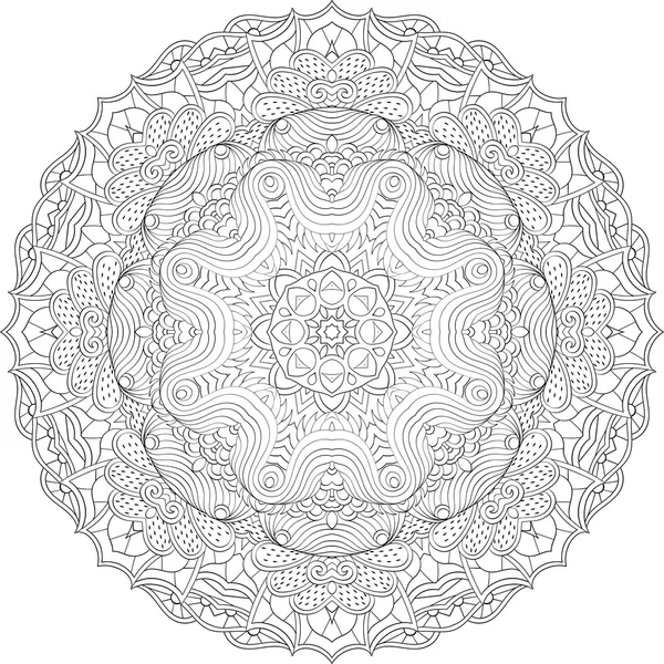 Tracery binary monochrome pattern. Mehendi c
