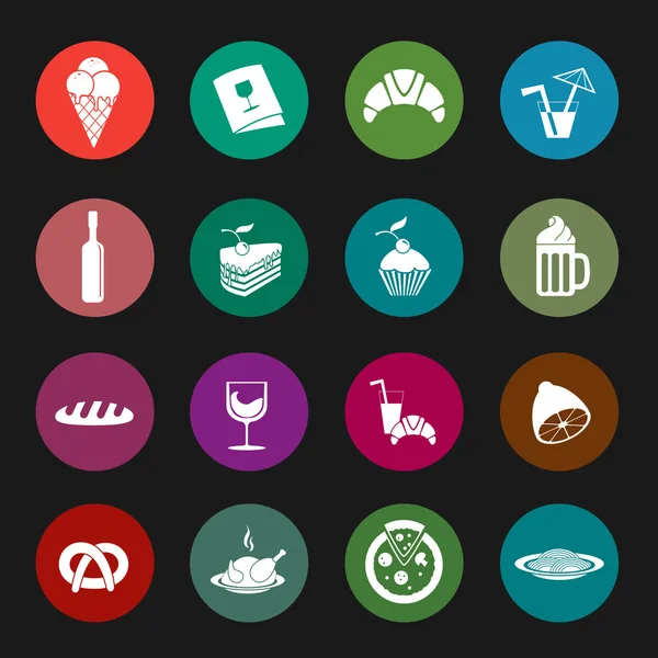 Food and drink vector icons set