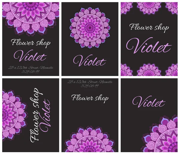 Cards, flyers or invitations for flower shop.