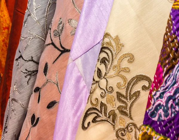 Some coloured silk foulard in market stock