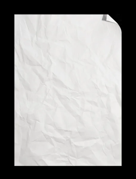 White crumpled paper isolated
