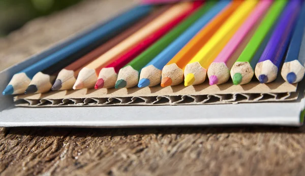 Colorful pencil crayons