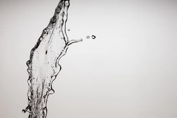 Stream of water on a white background