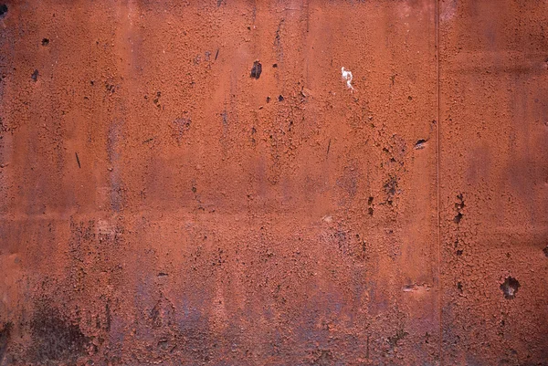 Rusty painted door of the warehouse
