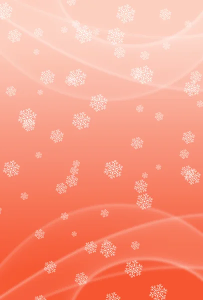 Vertical blurred red digital background with white snowflakes motion effects