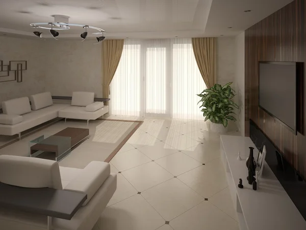 Interesting design of the living room.