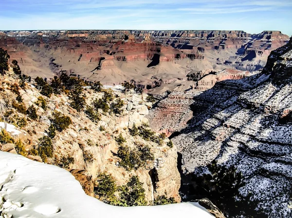 Grand Canyon national park, USA covered with snow