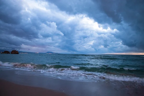 Night Atlantic ocean