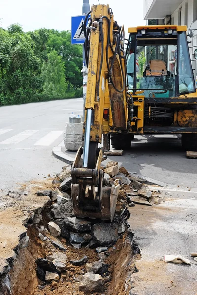 Excavation work on the street