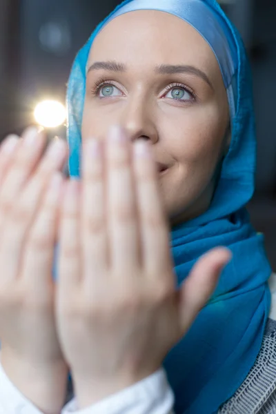Muslim girl praying
