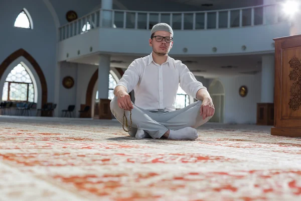 Muslim Man Is Praying In The Mosque