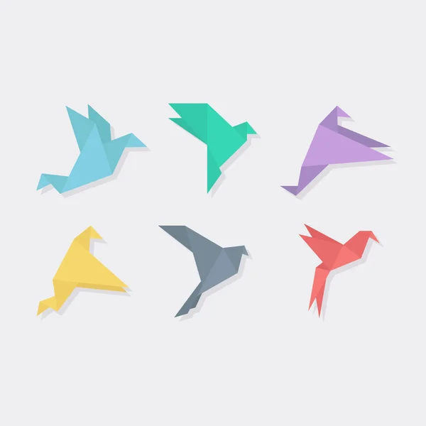 Origami bird vector illustration of flat