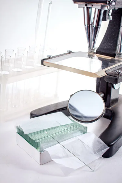 Blood sampling, Microscope slides