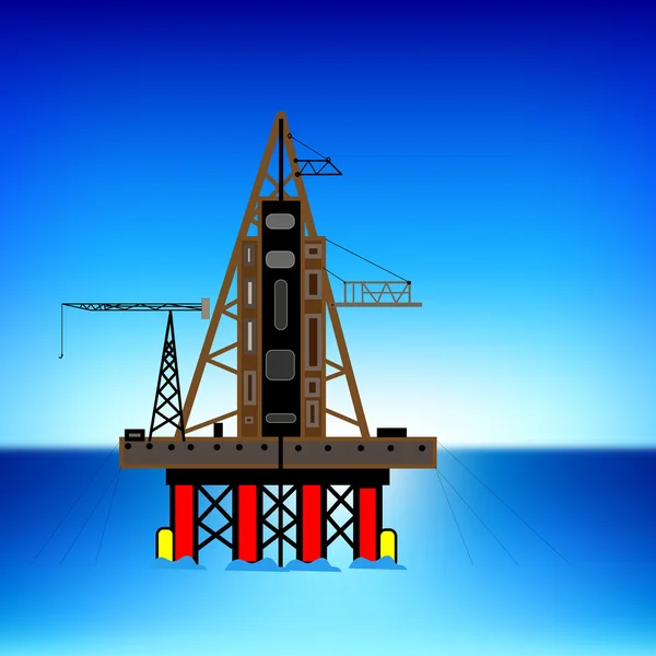 Oil rig at sea