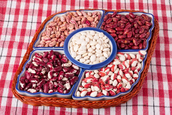 Kidney beans on the kitchen table